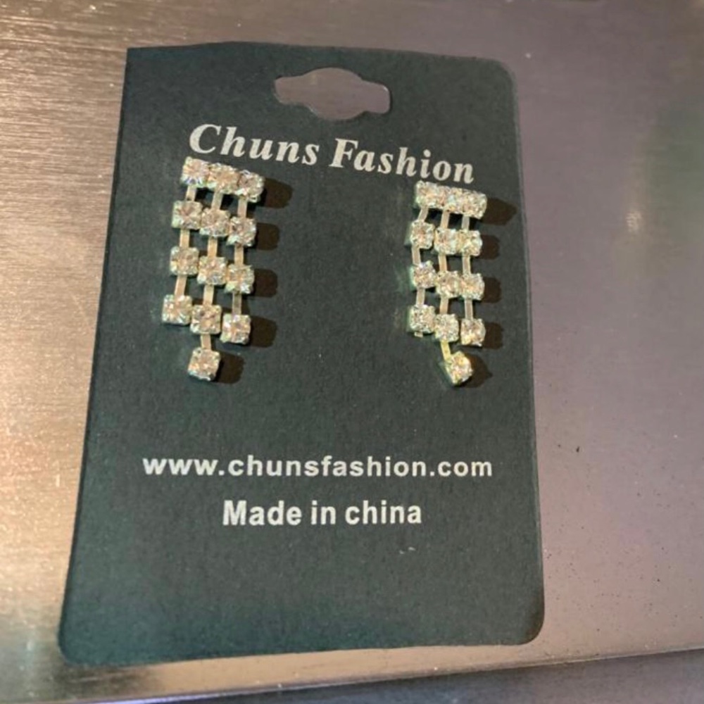 Bridal crystal diamond earring